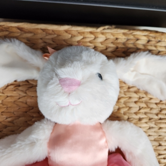 KELLYTOY RATTLE  EASTER WHITE BUNNY RABBIT 13" PLUSH TOY LOVEY - Picture 10 of 10